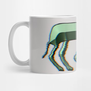 green glitch monster Mug